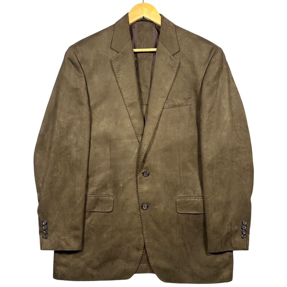 Ralph Lauren Blazer Sport Coat Mens 42L Brown Faux Suede